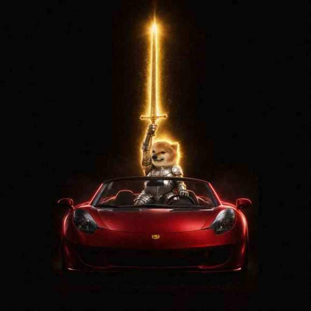 Dark teaser of the roadster with the glowing sword